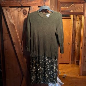 New York and company olive green dress